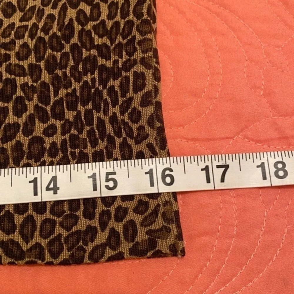 Michael Michael Kors Leopard Print Snap Front Sweater Color: Black/Brown Size: M